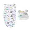 Newborn Baby Wrap Anti-Startle 2Pcs/Set Baby Swaddle Sleeping Cocoon Design 100%Cotton Baby Adjustable Blanket 0-6 Months 3