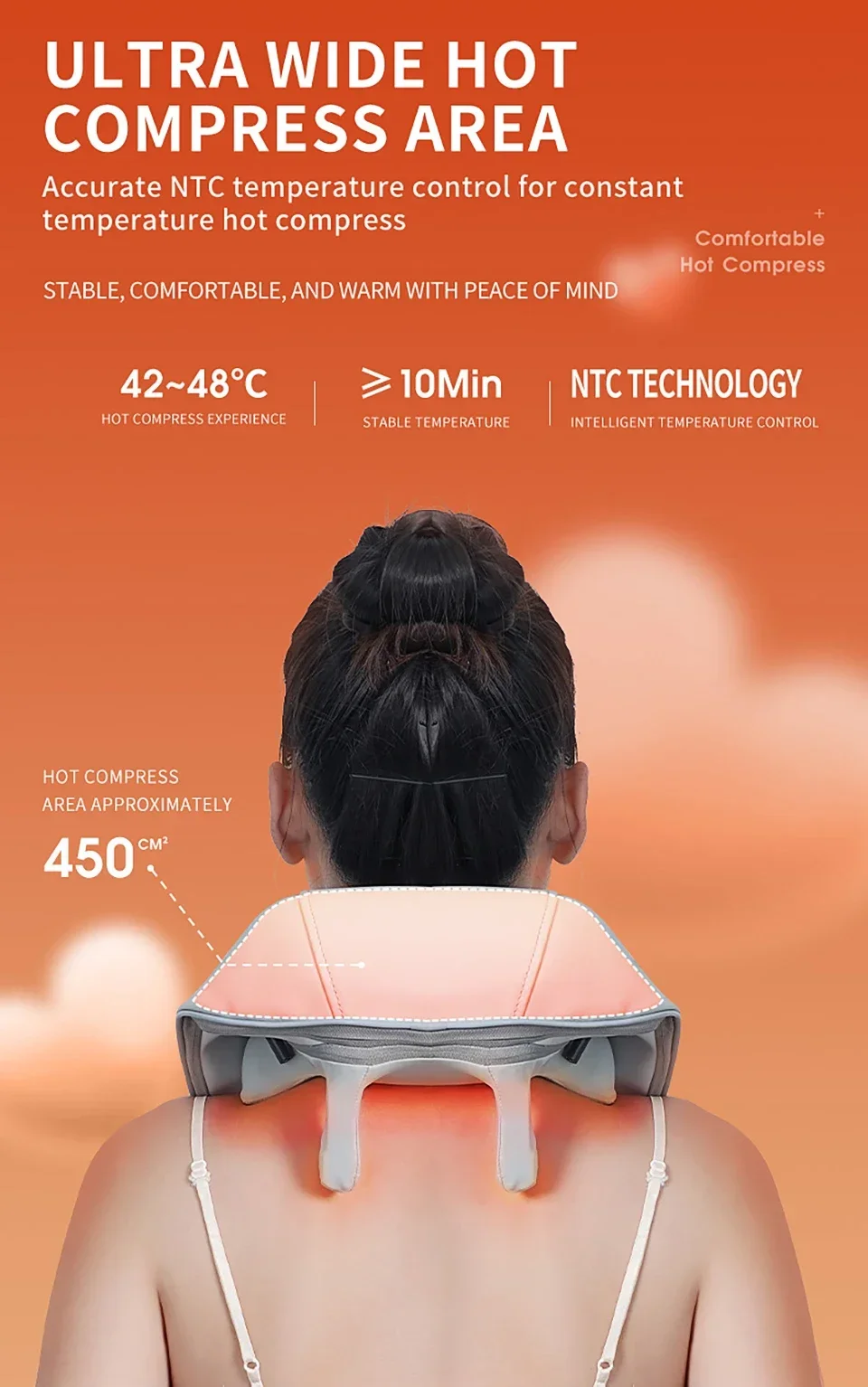 Multifunctional Massage Shawl, Cervical Spine And Back Massager, Heating And Kneading Trapezius Muscle Charging Back Buckle Type