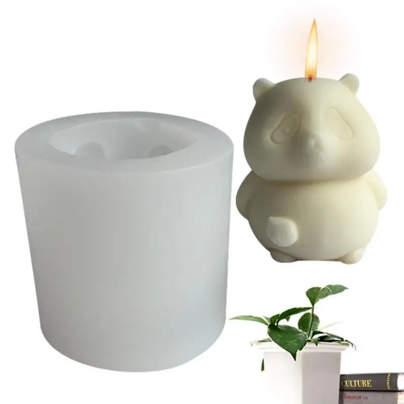 

cute Panda Candle Mold 3D Silicone Mold DIY Art & Craft Kit Flexible & Reusable Epoxy Resin home decor Candle Making Molds