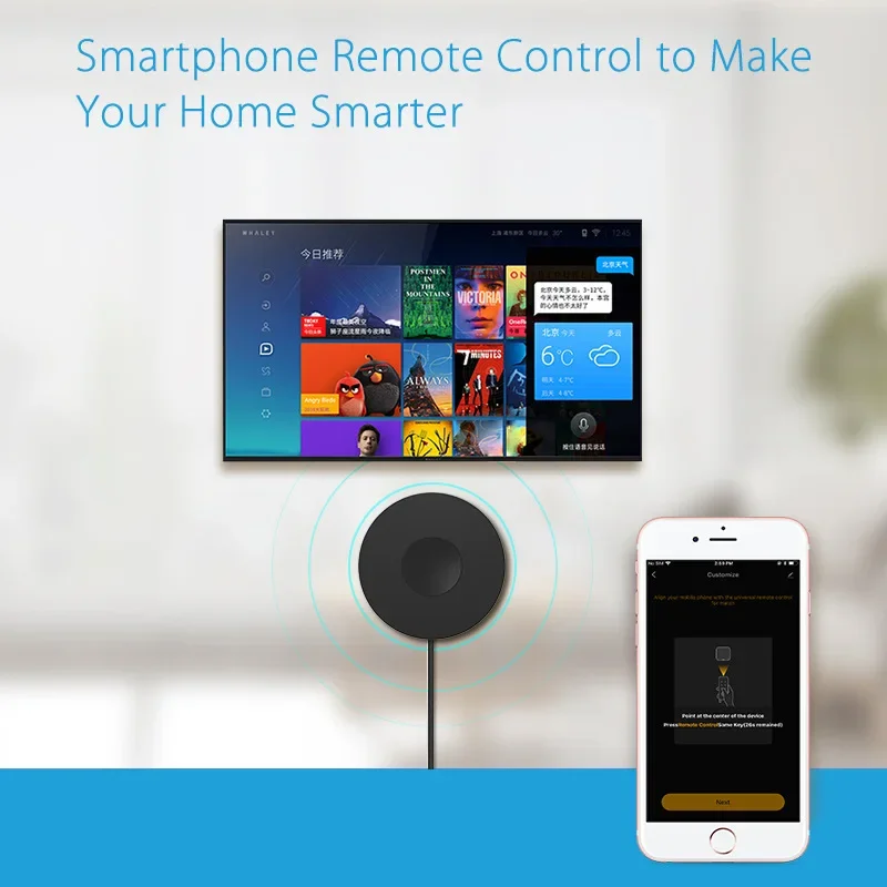 Tuya Smart RF315/433 IR Remote Control WiFi Smart Home for Air Conditioner ALL TV Support Alexa,Google Assistant Voice Control Smart Universal Remote Control Smart IR Remote Control