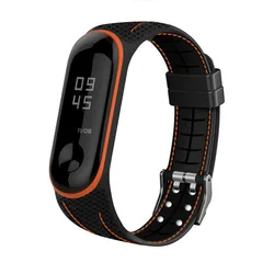 Silicone Sport Strap Replacement Smartwatch Bracelet for mi band 7 (B-Orange)