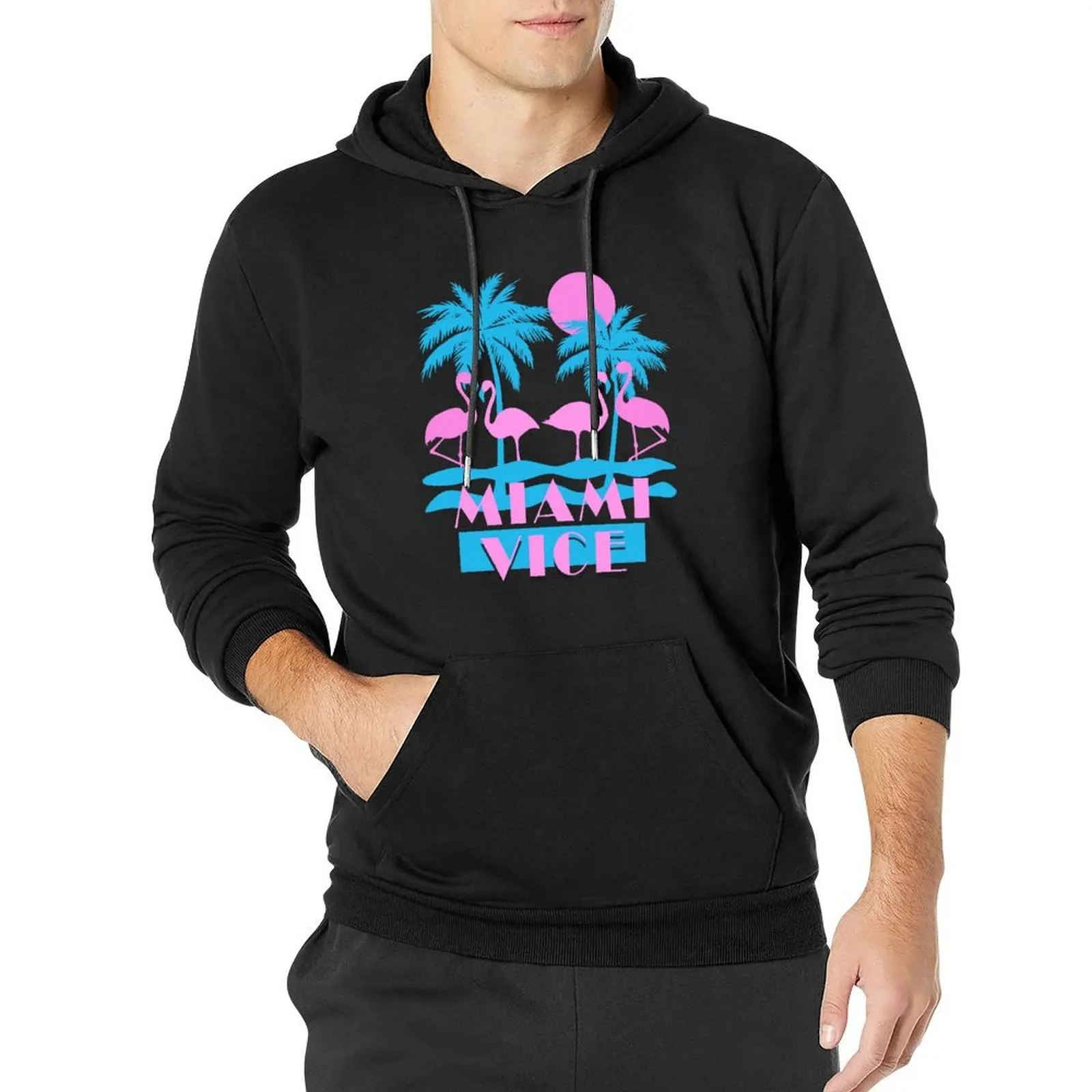 

Miami Vice Fashion Hoodies Autumn Flamingo Florida Streetwear Sweatshirts Male Y2k Cool Basic Oversized Hoodie