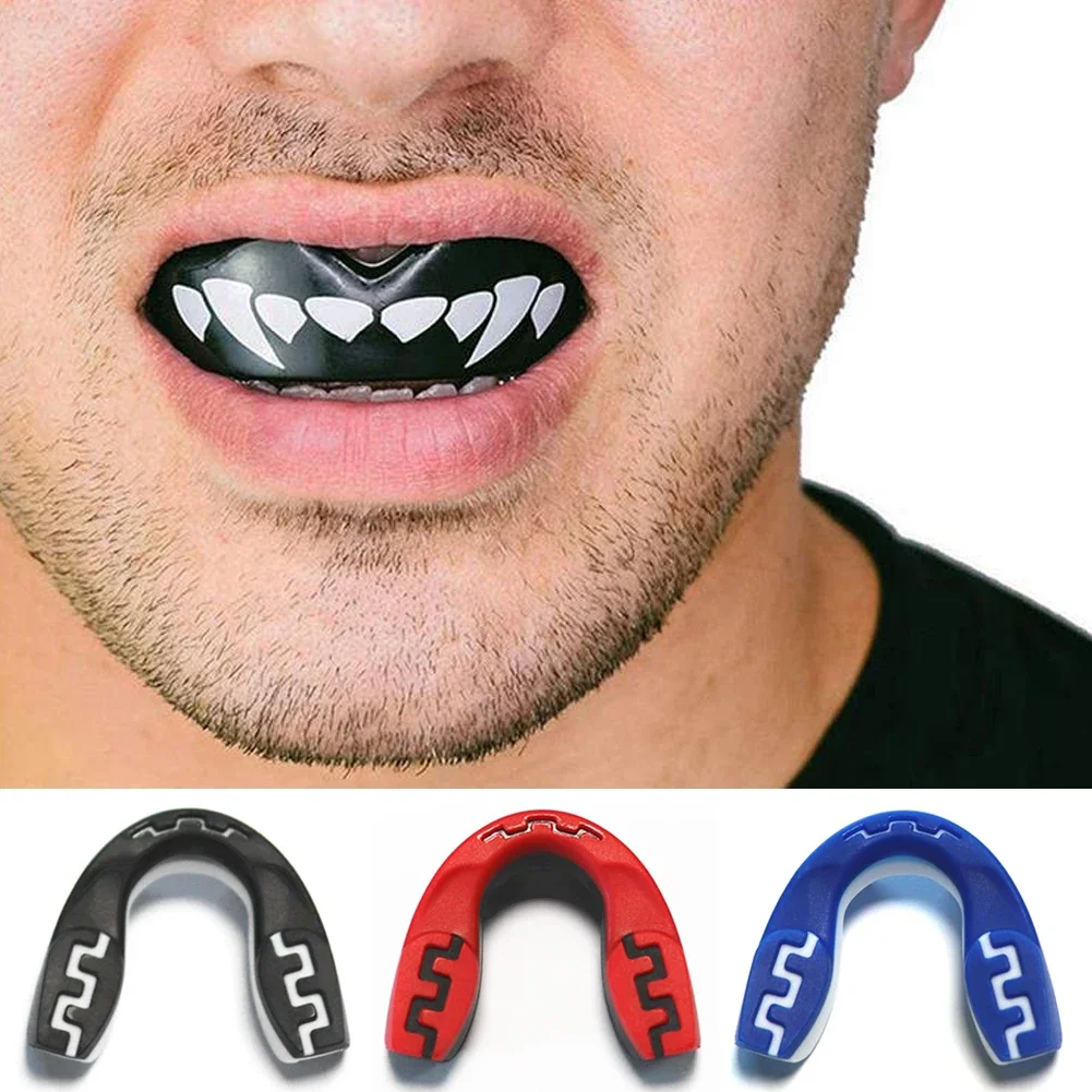 Mouth Guard Sports- Teeth 3D Technology Double Layer Boxing Mouth Guard Perfect Fit Adults with Case - Boil & Bite Mouth