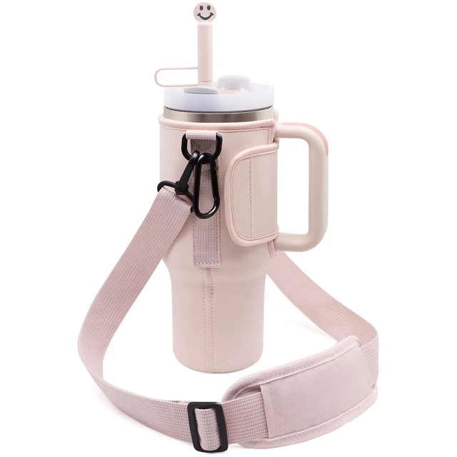 Water Bottle Handle Water Bottle Sling,Carrier,Holder With Strap Soft  Durable Silicone Fits Stanley Cup Accessories