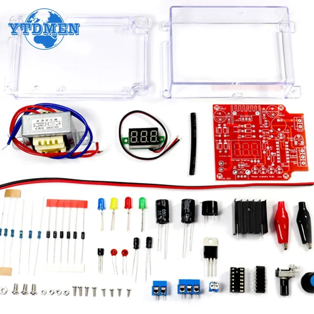 PCB Board Electronic Kits DIY Kit LM317 Adjustable Regulated Voltage 110V 220V To 1.25V-12V  Step-down Power Supply Module