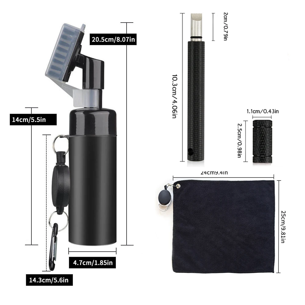 Portable Microfiber Golf Cleaning Towel with Carabiner Hook - 3 Colors Available