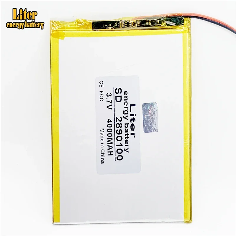 

Liter energy battery 2890100 3.7V 3090100 4000MAH (polymer lithium ion battery) Li-ion battery for tablet pc 7 inch 8 inch 9inch