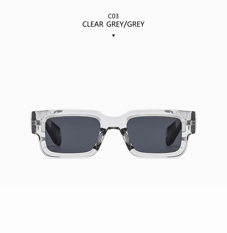 Schutzbrille Y2K Mode Kleine Quadratische Sonnenbrille Frauen Niet Design Sonnenbrille Männer Shades Bunte Rahmen Shades UV400 – Detail 11