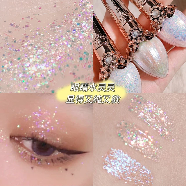 Monochrome Diamond Glitter Highlighter Palette Makeup Face and Body  Brighten Pearlescent White Polarized Purple Highlight Makeup - AliExpress