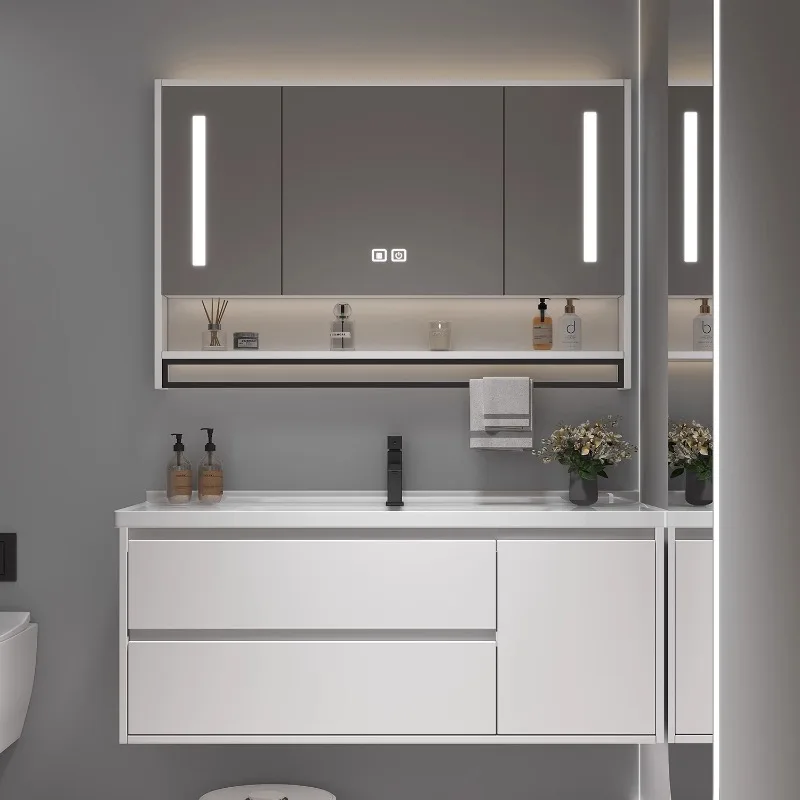 Ceramics Toilet Bathroom Vanities Vintage Partition Vanity Grey Bathroom Vanities Light Storage Mobiletto Bagno Home Furniture