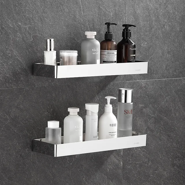 Stainless steel Chrome Bathroom Shelves holder Stainless steel Chrome Bathroom Shelves holder