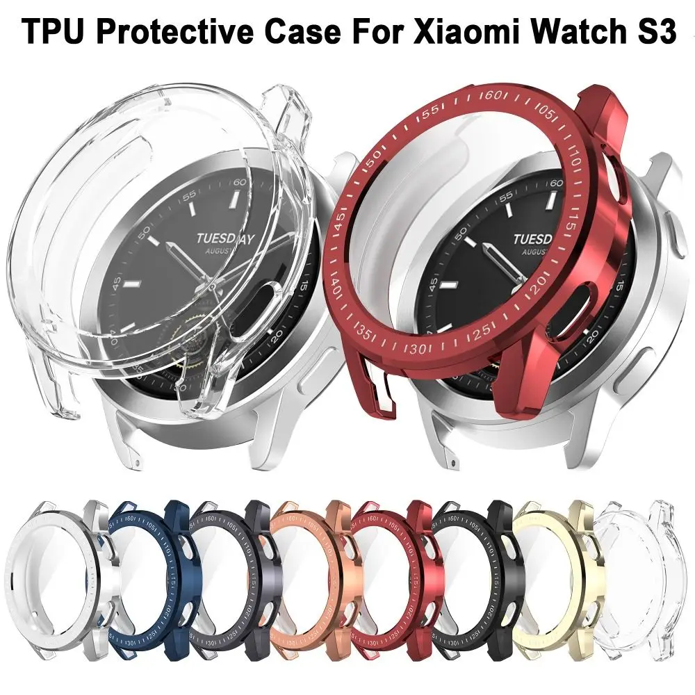 Soft TPU Case For Xiaomi Watch S3 watch screen protector case watch accessories watch screen protector watch case watch protective case watch cover watch protective cover watch accessory