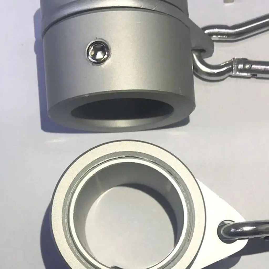 Aluminum Alloy Flag Pole Rings Anti Wrap Flagpole Mounting Rings 360 Degree Rotating Clip Spinning Flag Pole Kit Adjustable