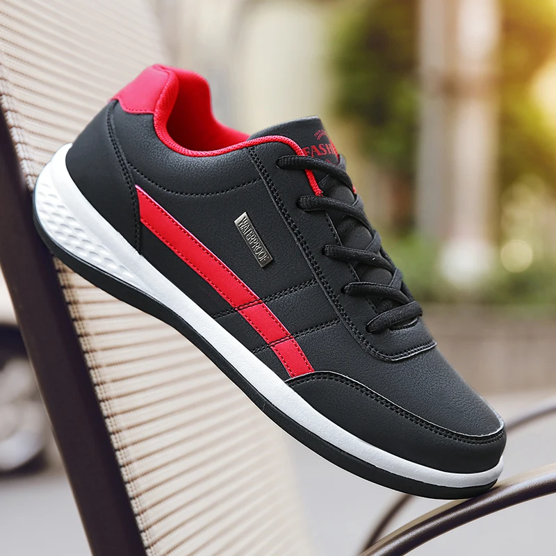 Sneakers Pu Leather Men Shoes Sneakers Trend Casual Breathable Leisure Male Sneaker Non-Slip Footwear Vulcanized Shoes Masculino