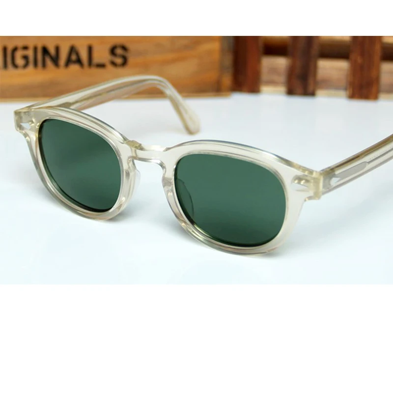 Sonnenbrille Mann Johnny Depp Lemtosh Polarisierte Sonnenbrille Frau Luxusmarke Vintage Acetat Rahmen Grün Fahrerschirm – Detail 9