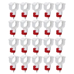 Multipurpose Stainless Steel & Plastic Poultry Waterer Nipples - 20 - Pack for Chickens, Ducks, and Birds (As picture)