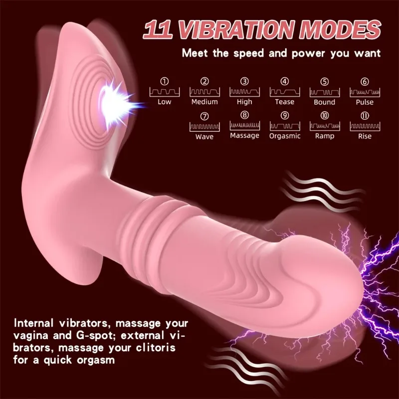 PUMING Retractable wearable vibrator Remote control penis G-spot Massage female clitoris G-spot stimulator female adult sex toy
