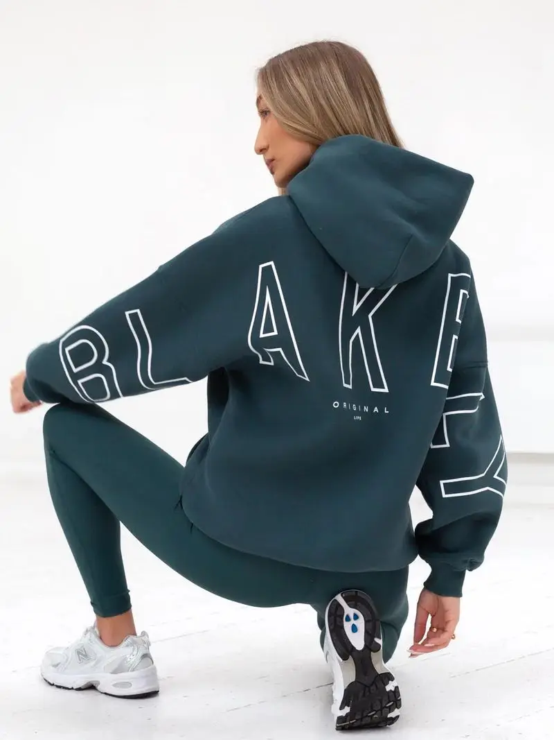 Hip-hop Harajuku High Street Trendy Brand Letter Print Oversized Hoodie Men Y2K 2025 Retro Gothic Punk Casual Sweatshirt Women