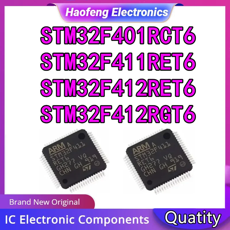 

STM32F401RCT6 STM32F411RET6 STM32F412RET6 STM32F412RGT6 STM LQFP-64 IC MCU Chip 100% New Original in stock