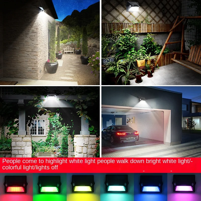 

Cross Border Solar Human Body Induction Light LED Wall Lamp for Home Lighting, Outdoor Waterproof Garden Courtyard Wall Lamp