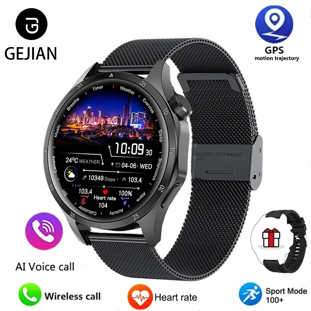 2025 New Mens Smart Watch 360 360 Bluetooth Call Smartwatch AMOLED Screen GPS - Picture 28 of 32