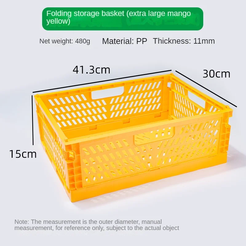 Description Picture 5 of itemNew Mini Storage Basket Foldable Home Desktop Clutter Organizer Dormitory Portable Multifunctional Solid Color Storage Basket