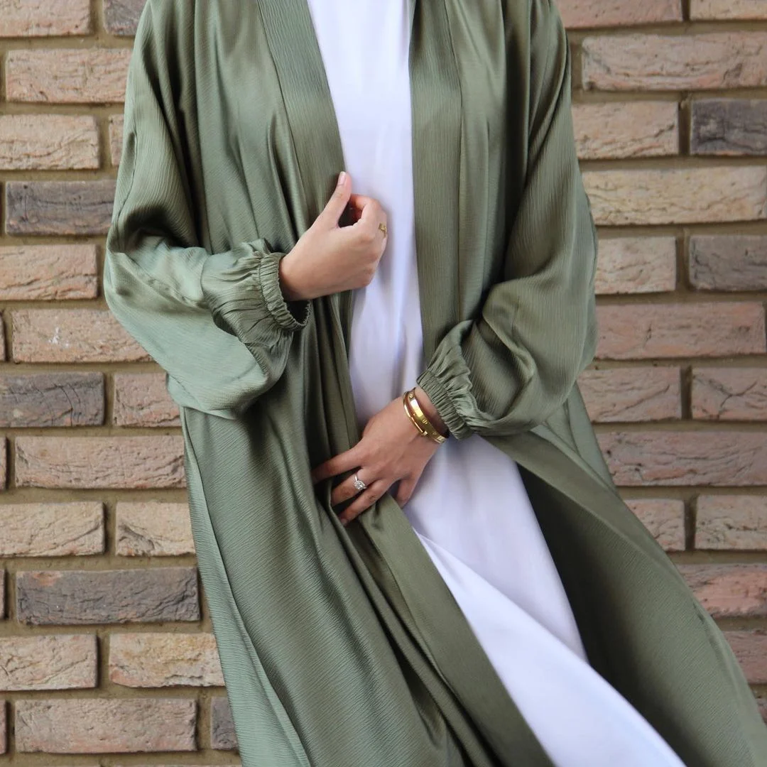 Prayer Clothes Women Satin Cardigan Robe
