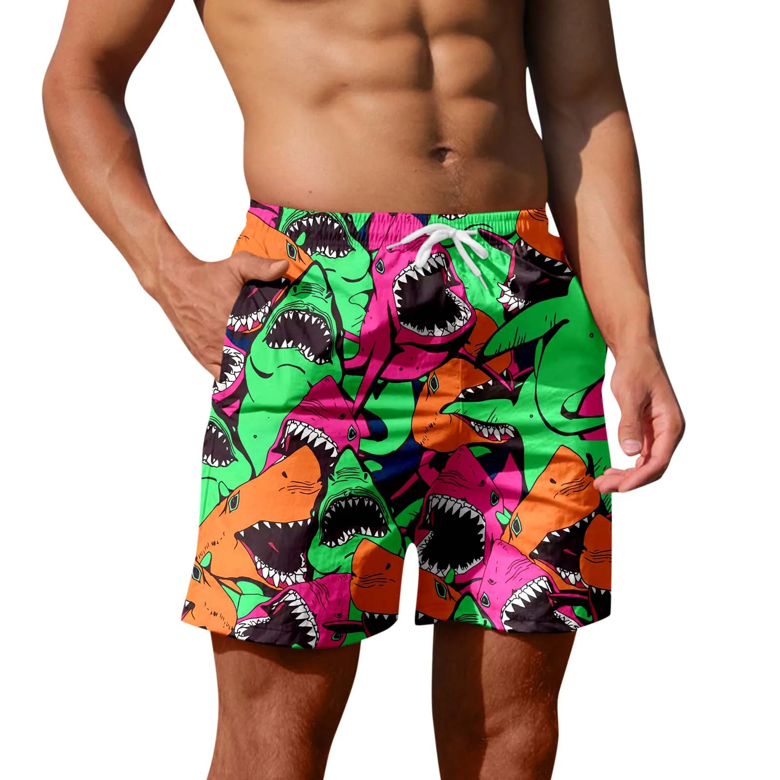 Mens Extra Long Shorts Male Casual Pants Print Trend Youth Summer Mens Sweatpants Fitness Running Shorts Beach Shorts AliExpress