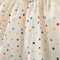 Summer New Baby Girl Dress Colorful Polka Dot Embroidered Flowers Cotton Children Clothes 0 to 3 Years Old 5