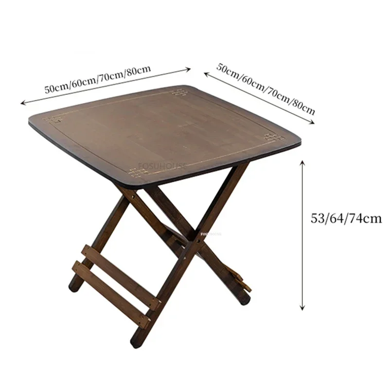 Folding Dining Table Small Apartment Home Kitchen Furniture Square Restaurant Tables Simple Modern Living Room Dining Tables