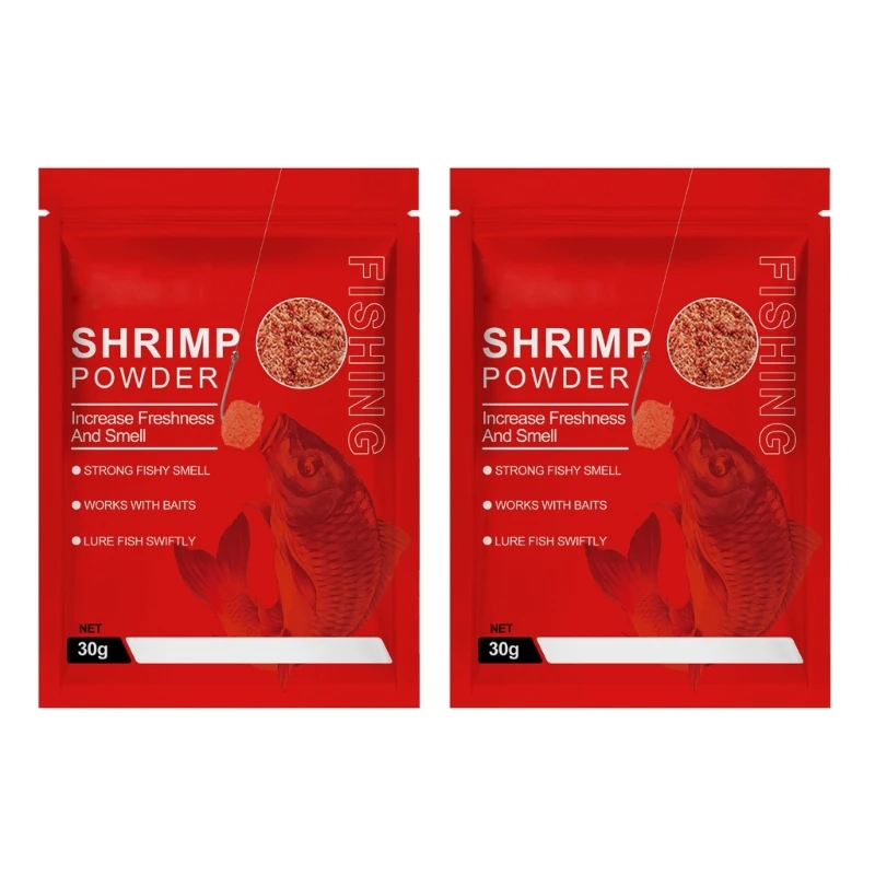 

2 шт. аттрактанты для рыбы, порошок сушеных креветок, эффективные приманки для рыбы, аттрактант 57QC