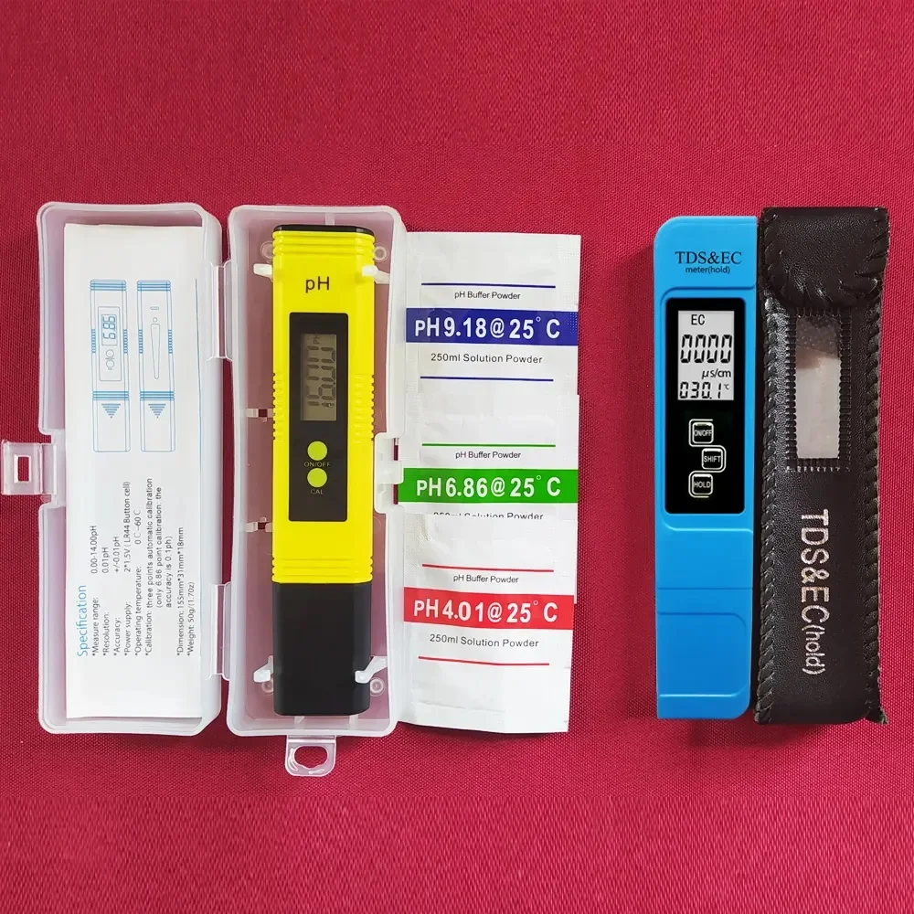 Digital pH and TDS Meter Combo High Accuracy pH Meter TDS EC Tester Water Quality pH EC Tester for Aquarium RO System Lab