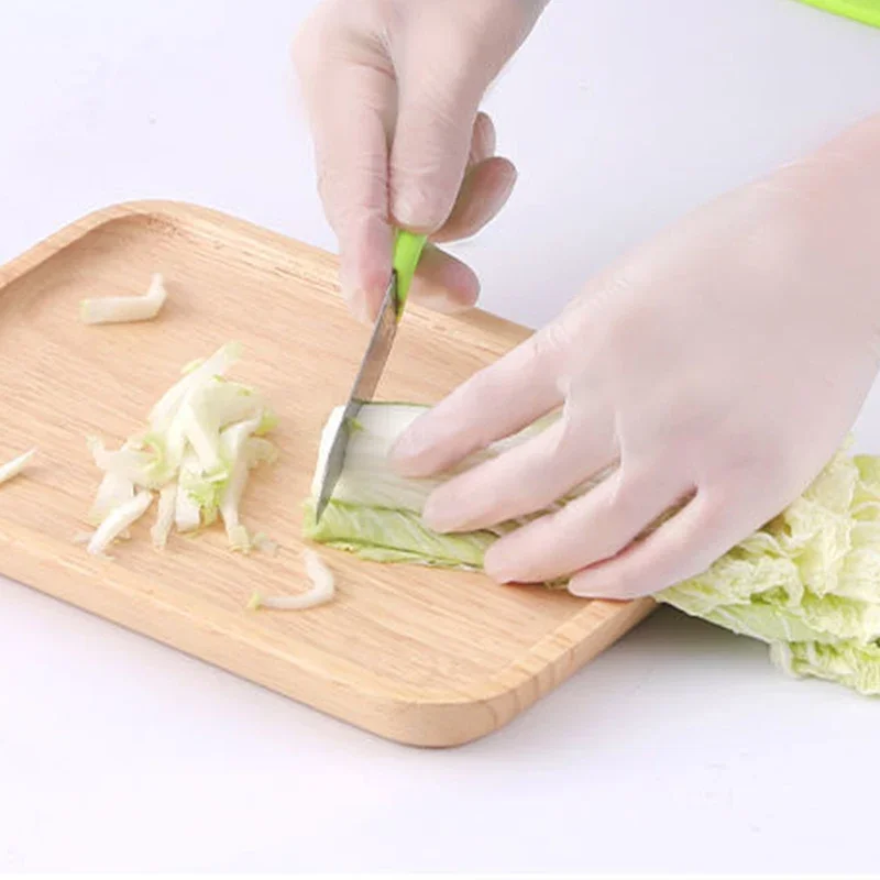 Disposable Gloves 100 piece TPE durable food grade household restaurant kitchen embroidery makeup hair baking-waterproof