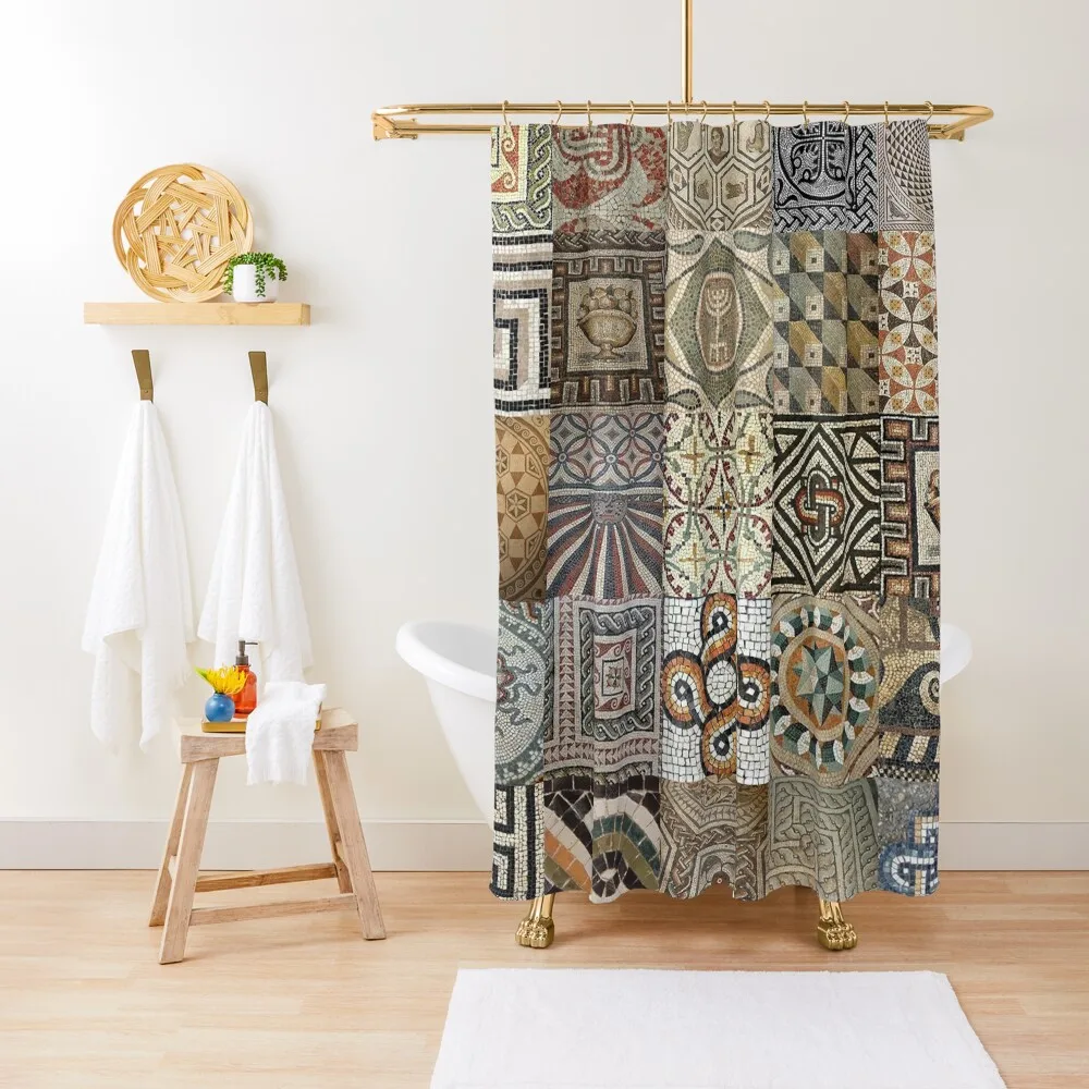 

Roman Mosaic Shower Curtain Bathroom Shower Curtain Set Curtains For Bathrooms Anime Bathroom Curtain