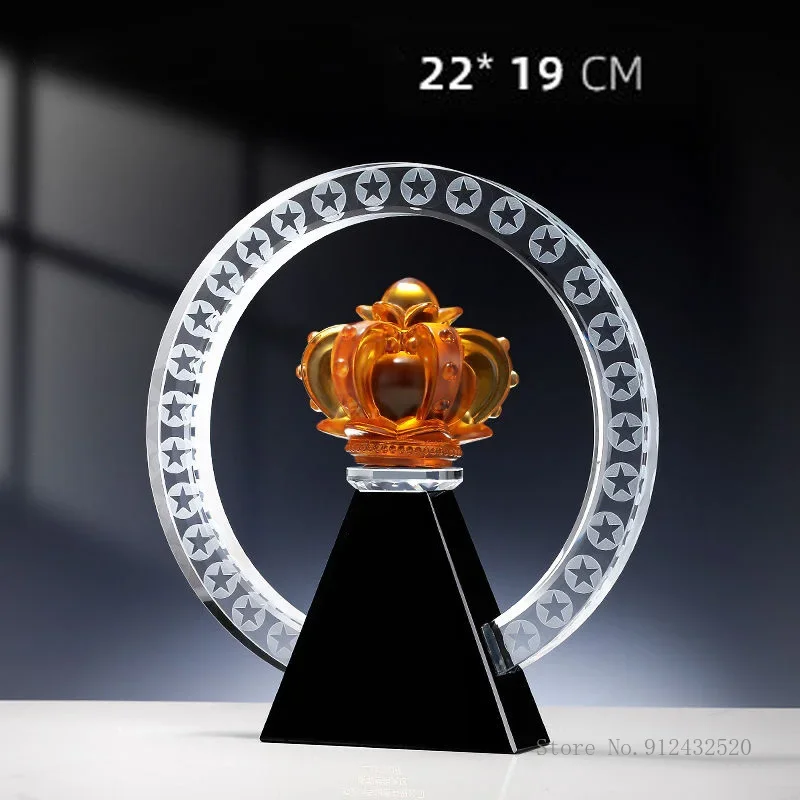 Customized Crystal Trophy, Outstanding Employee Annual Meeting Reward, Competition Commemorative Souvenir, Home Decorations, 1Pc