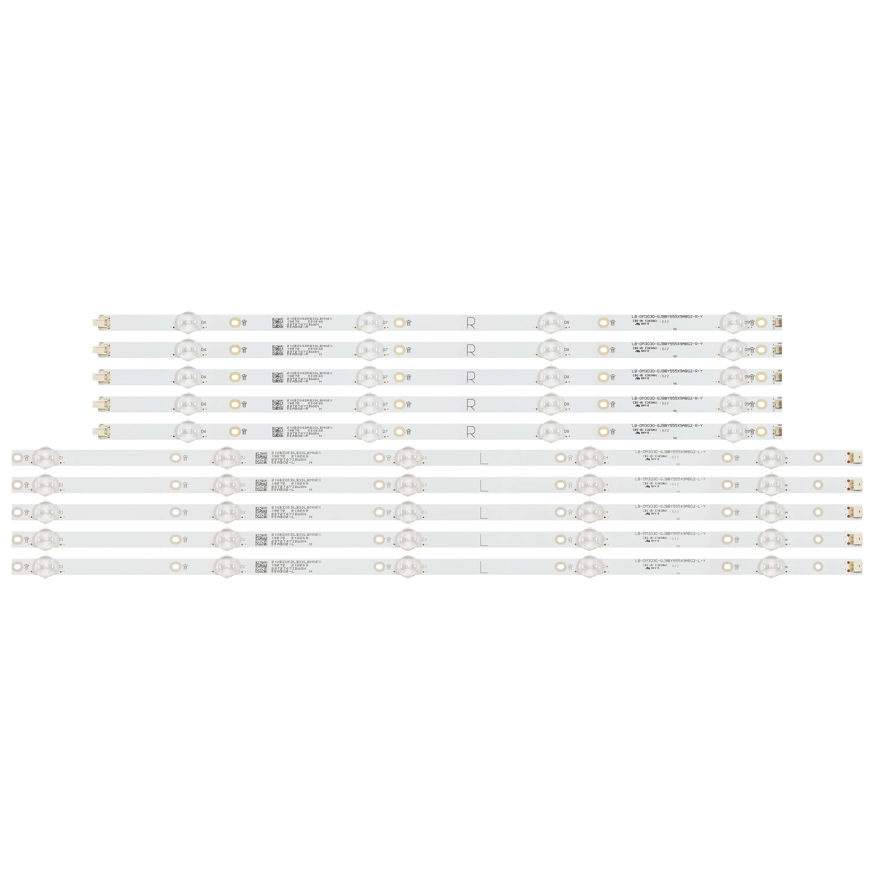 Tira Led para tv lg 55 55un70006la 55bb00-ckd Elemento E4sw5518rku 55abg2-r 55abg2-l Tpt550u2-d077.l Lb55135 v0 _ 01 Lb55135 V0_01