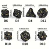 DND Polyhedral Dice Set 7PCS Dice Skull Metal Polyhedral Dice,Gift Suitable for Dungeons & Dragons RPG Game 2