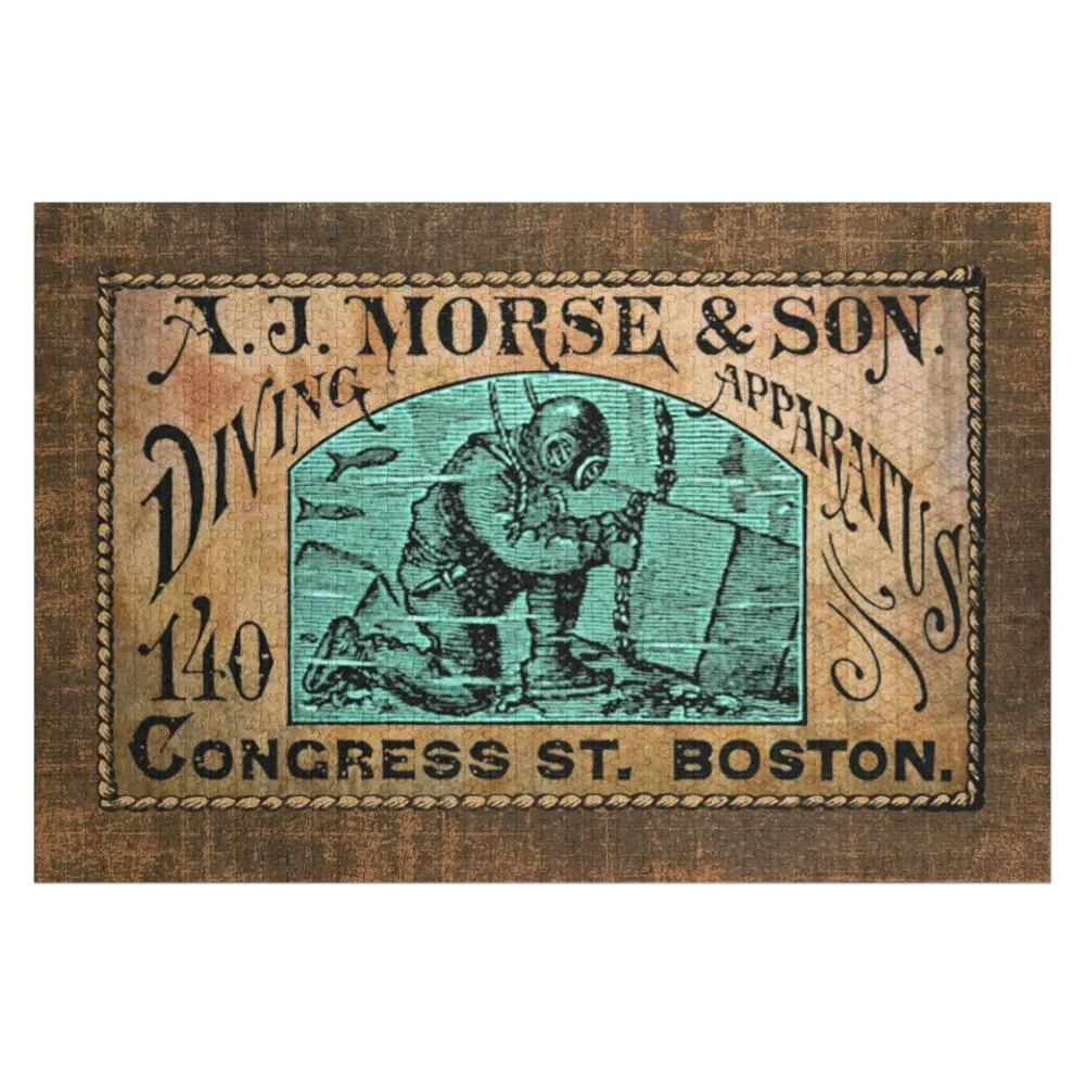 

A J Morse Diving Apparatus Diving Helmut Congress St Boston Jigsaw Puzzle Adult Wooden Puzze Puzzle