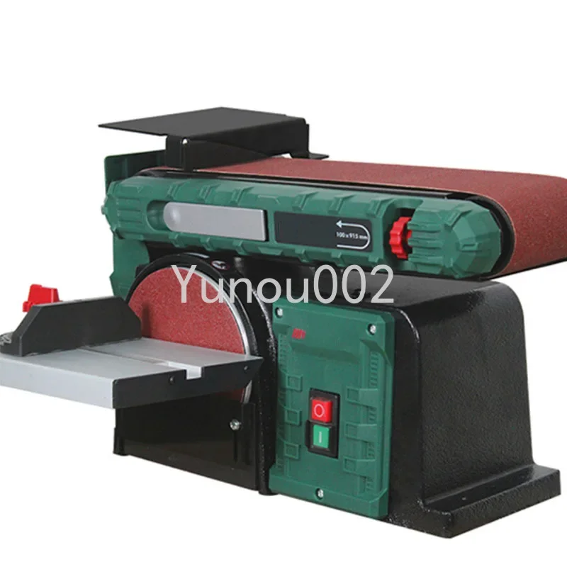 

220V 550-750W Sanding Disc Sanding Belt Machine Metal Wire Drawing Machine Desktop Sandpaper Polishing Machine