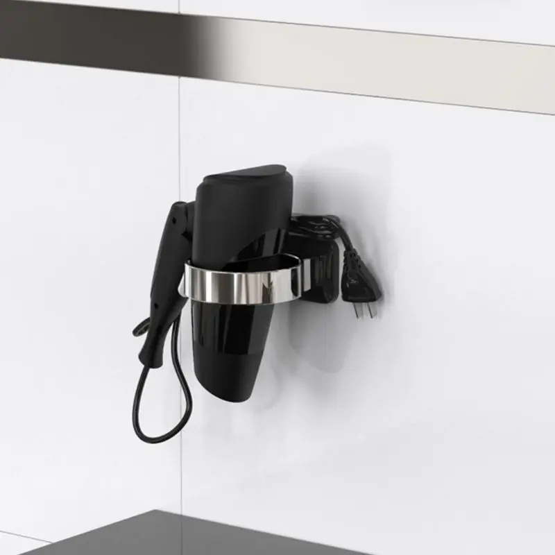 Hair Dryer Storage Rack Hairdressing Tool Holder Bathroom Bedroom Hotel Homestay Nail-free storage rack hair dryer holder