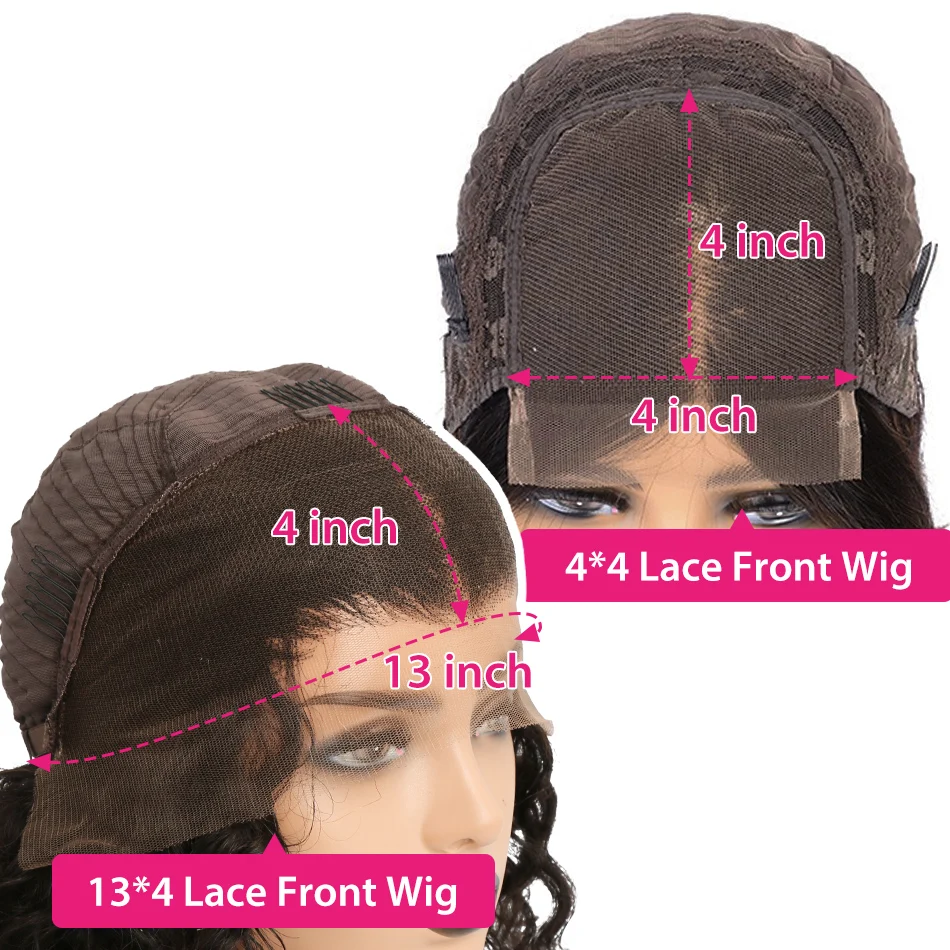 Bone Straight Short Bob 13x4 Lace Front Human Hair Wig Brazilian Remy Pre Plucked 180 Density 4x4 Closure Wigs For Women