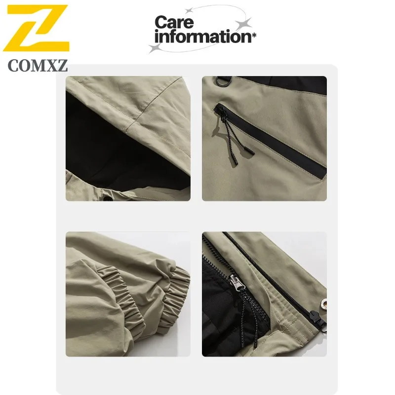 ​Men 3-in-1 Thickened Puffer Jacket Winter Thermal Parka Outerwear Windproof Fleece Lining  Windbreaker Detachable Hood​ Coat