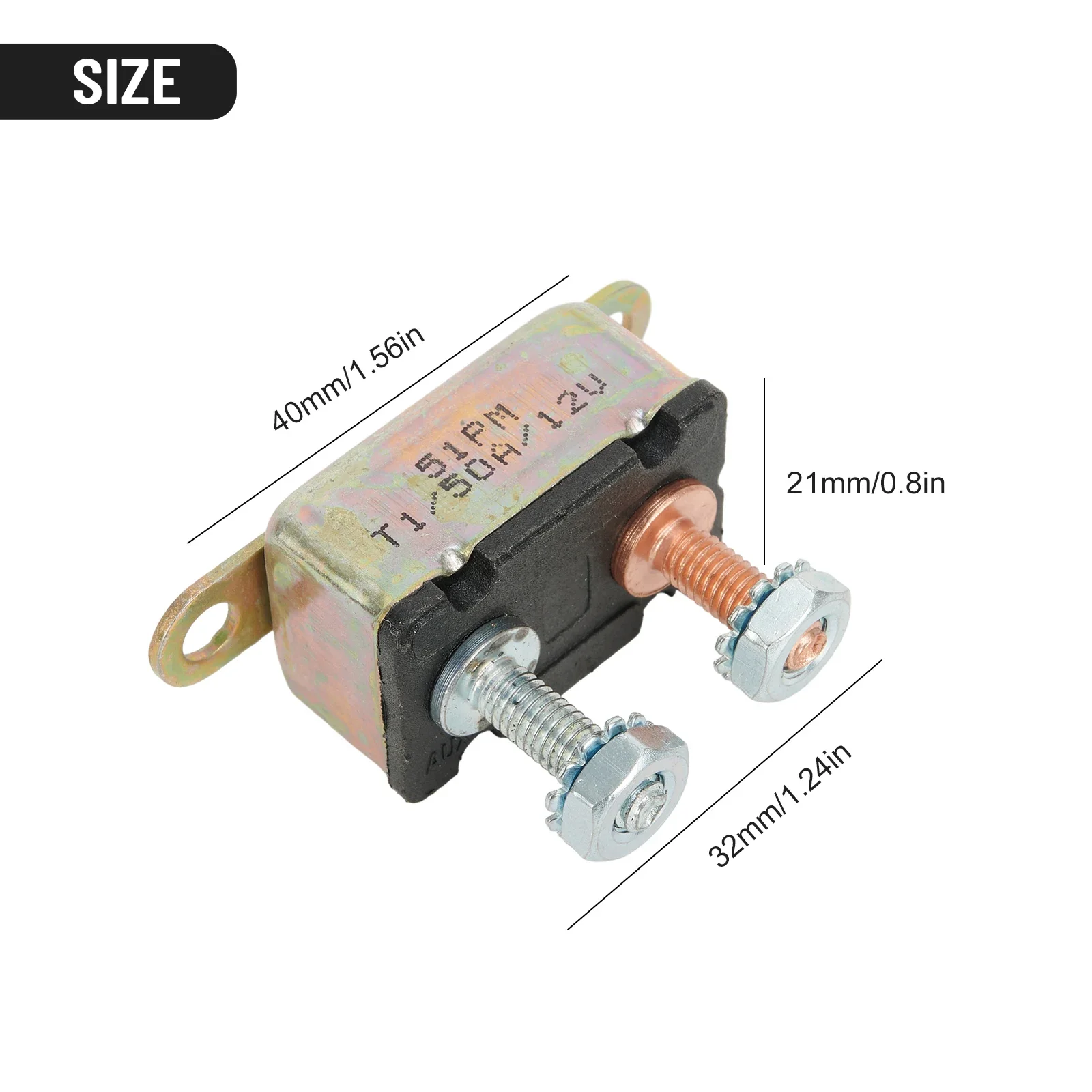 12V 30A~50A Automatic Fuse Reset Circuit Breaker Copper Studs SAE J553;SAE J1171;UL1500" Battery Chargers, Trucks, Buses, RVs,