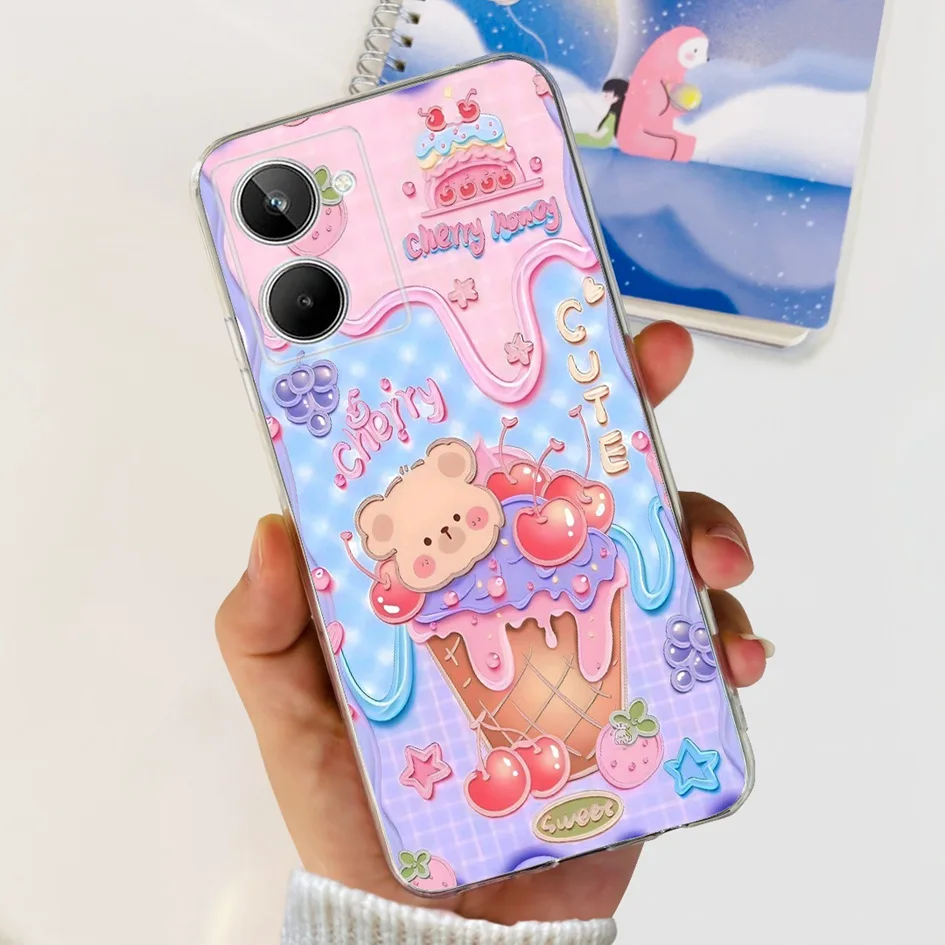Cute Panda Cartoon Slim Soft Clear Silicone Phone Case