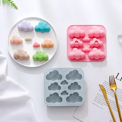 3D Cloud Shaped Chocolate Silicone Mould DIY Cake Decor Baking Tool Porous Biscuit Pudding Ice Cube Mould Soap Candle Mold Gifts