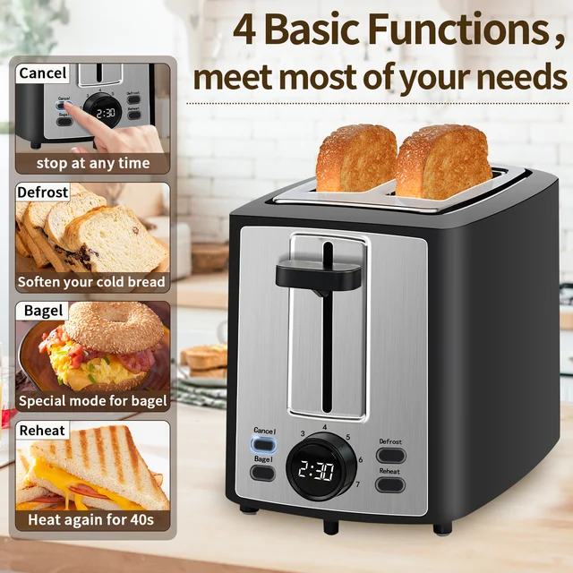 2-Slice LCD Toaster 6