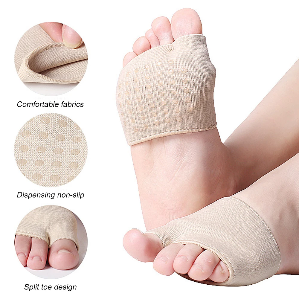 Metatarsal Sleeve Pads Ball of Foot Cushion Soft Gel for Mortons Neuroma Metatarsal Forefoot Pain Relie 1 pair