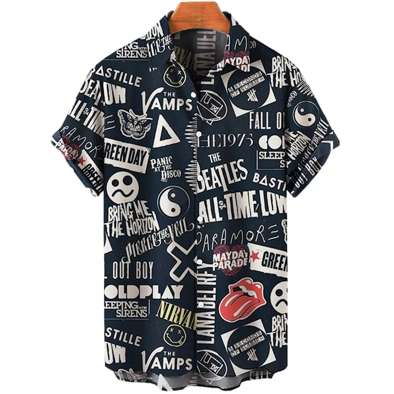 

2024 Men's Shirts Creative Panda Printed Short Sleeve Shirt Men Street Summer Hawaii Beach Retro Shirts Harujuku Shirts for Men