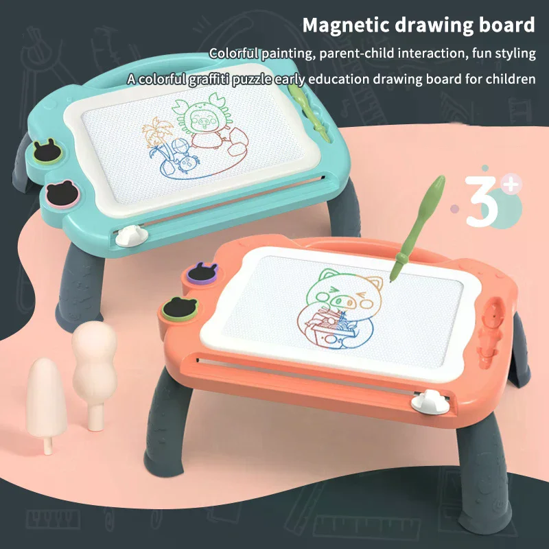 Tavola da Disegno Portatile per Bambini, Lavagna Piatta per Graffiti e Educazione Precoce - immagine 2