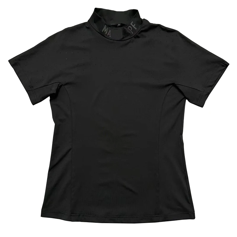 Spring/Summer New Product Golf Women's Outdoor Quick Drying Sweatshirt Half High Neck Short Sleeve T-shirt Versatile Pullover
